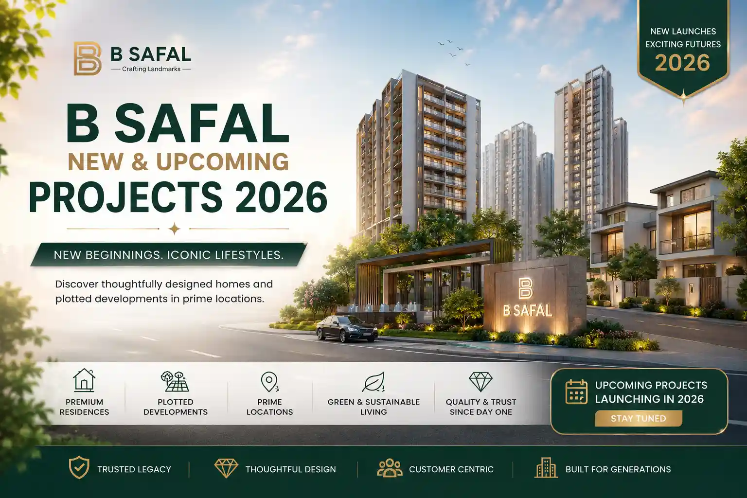 B Safal new luxury residential projects and upcoming premium apartments in Ahmedabad and Mumbai
